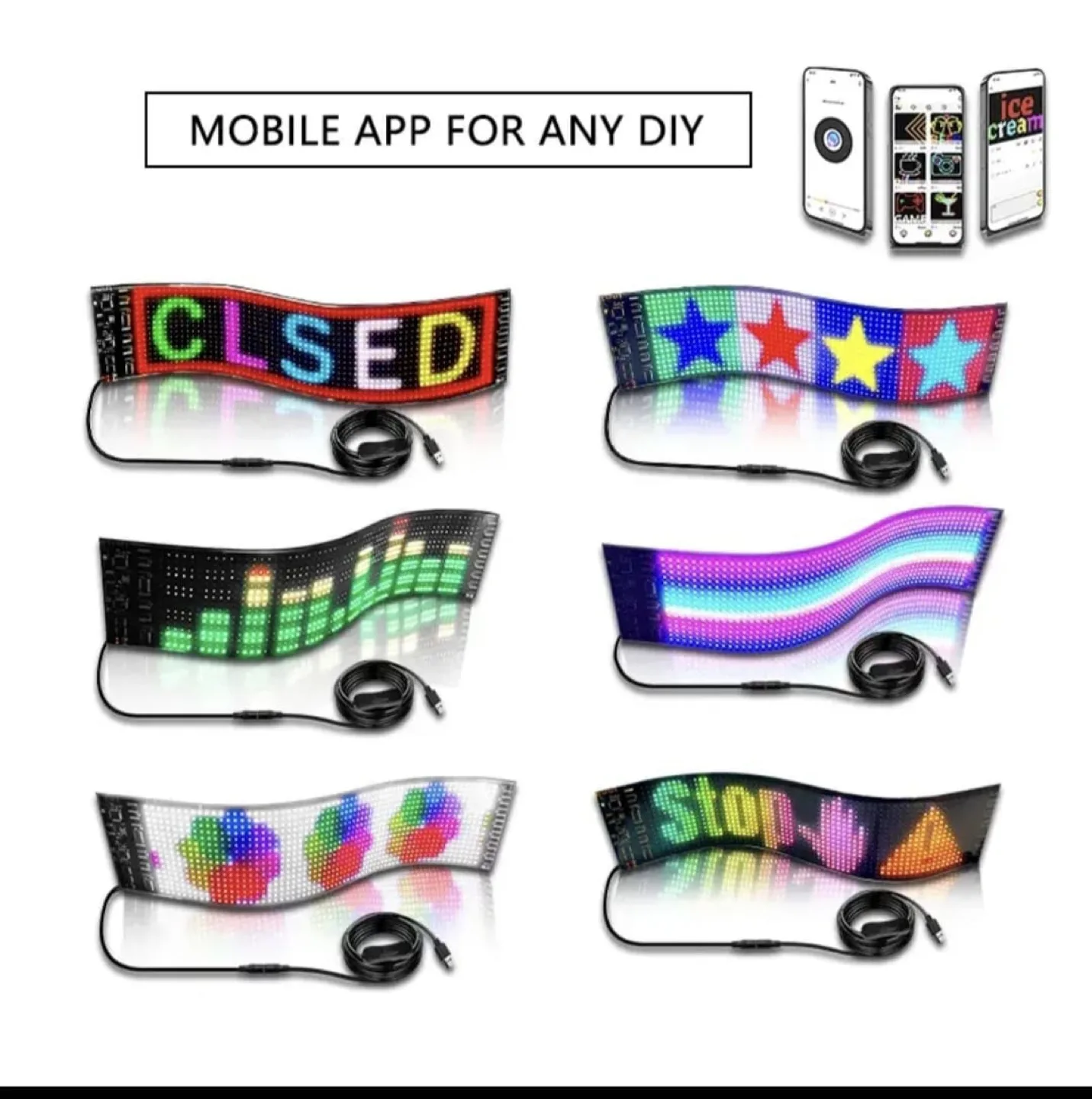 Devil Eyes Flexible LED screen image indicator(5)