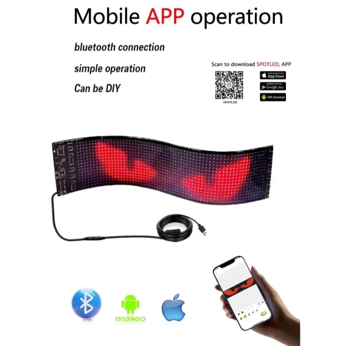 Devil Eyes Flexible LED screen image indicator(9)