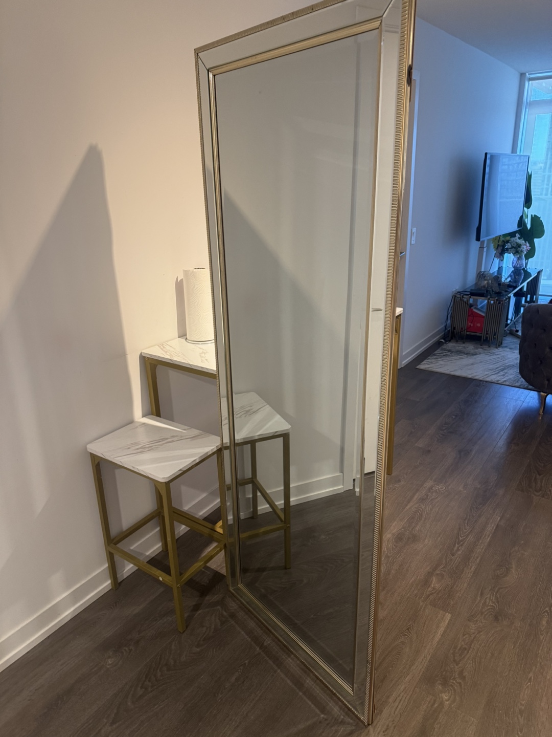 Full-Length Gold Frame Mirror