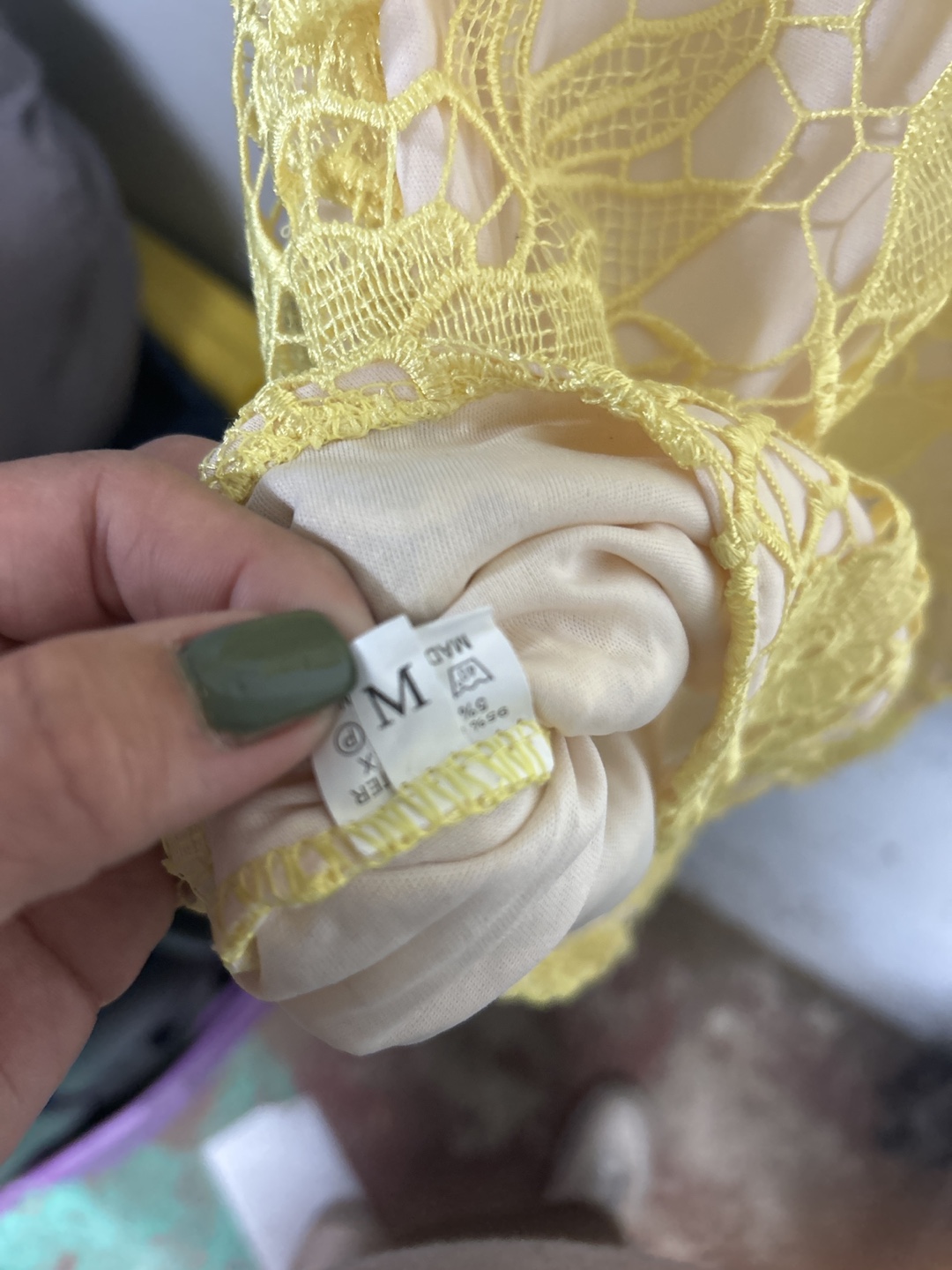 Yellow Lace Mini Dress - photo 3