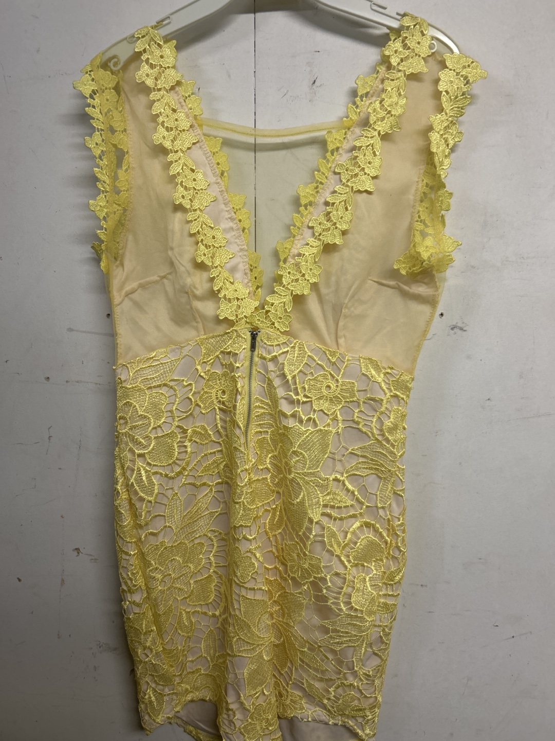 Yellow Lace Mini Dress - photo 2