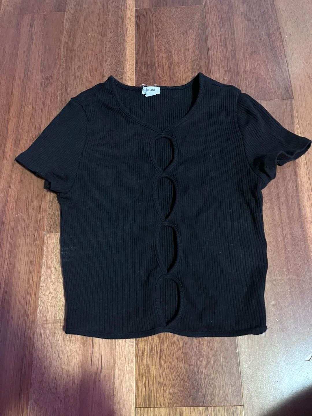 Garage Black Cutout Crop Top - XS thumbnail