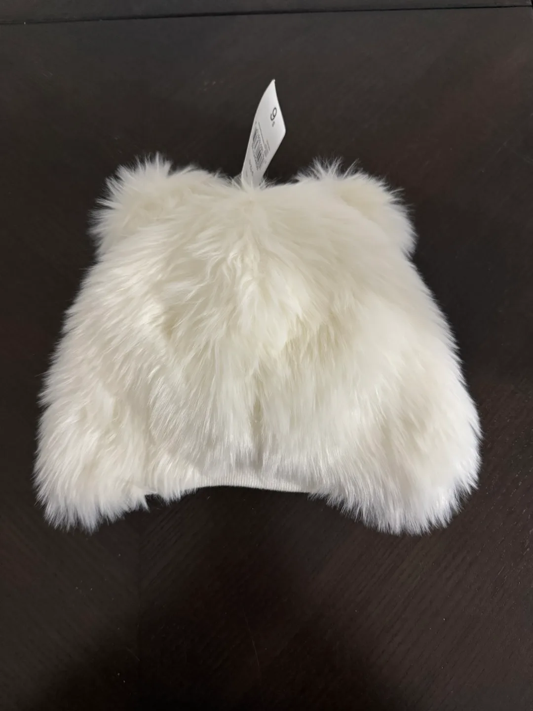 NEW Joe Fresh Baby White Fur Hat image indicator(2)