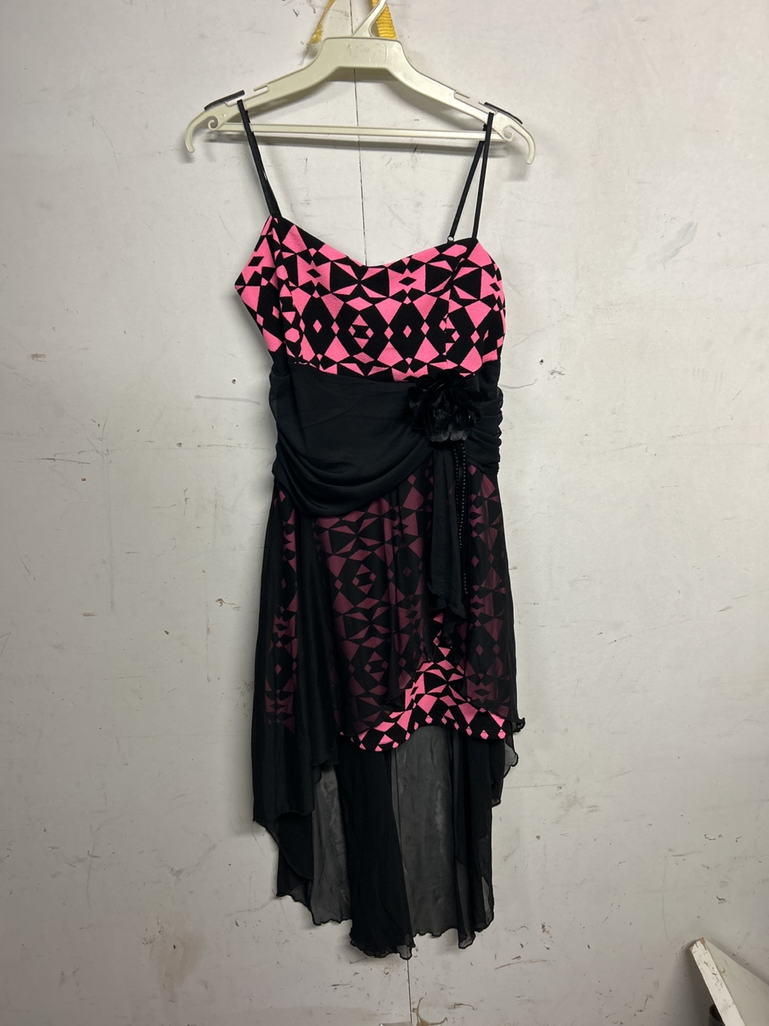 Hot Pink and Black Dress