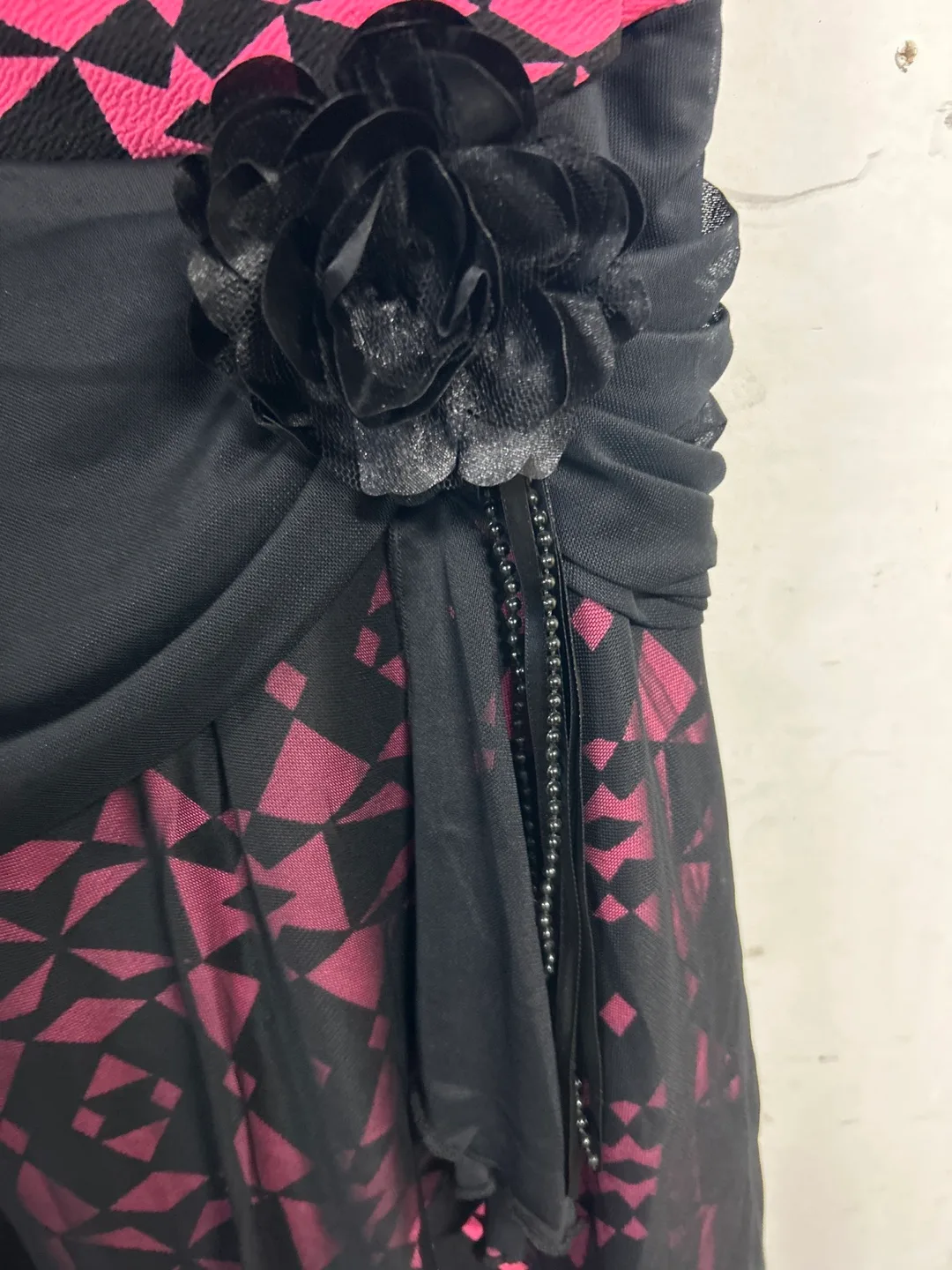 Hot Pink and Black Dress image indicator(2)