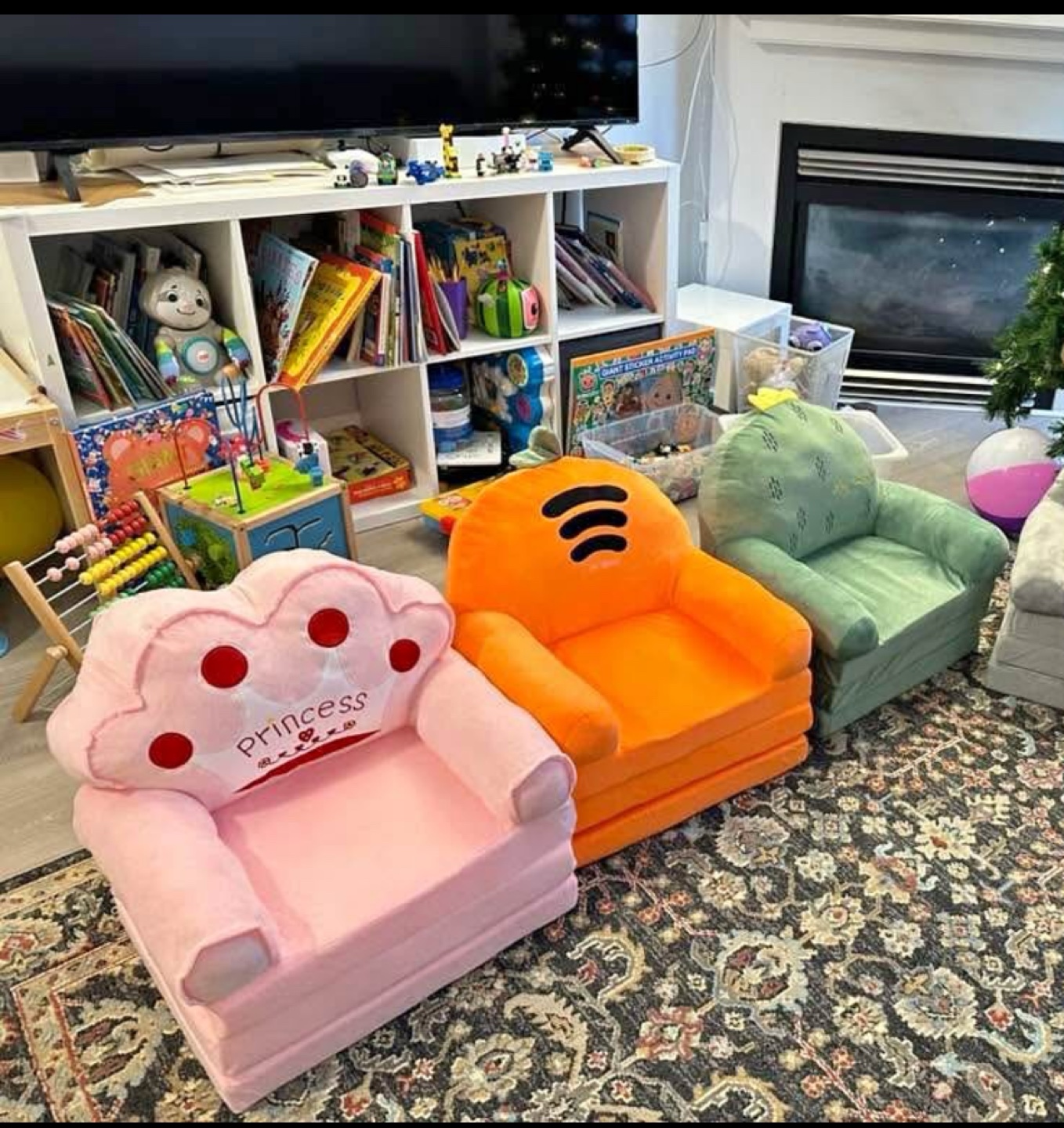 Kids' Folding Sofa Chair - Cactus, Carrot or Princess Design - photo 3