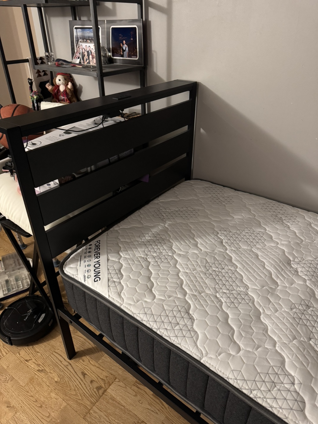 Twin Mattress and Metal Frame Set - photo 2