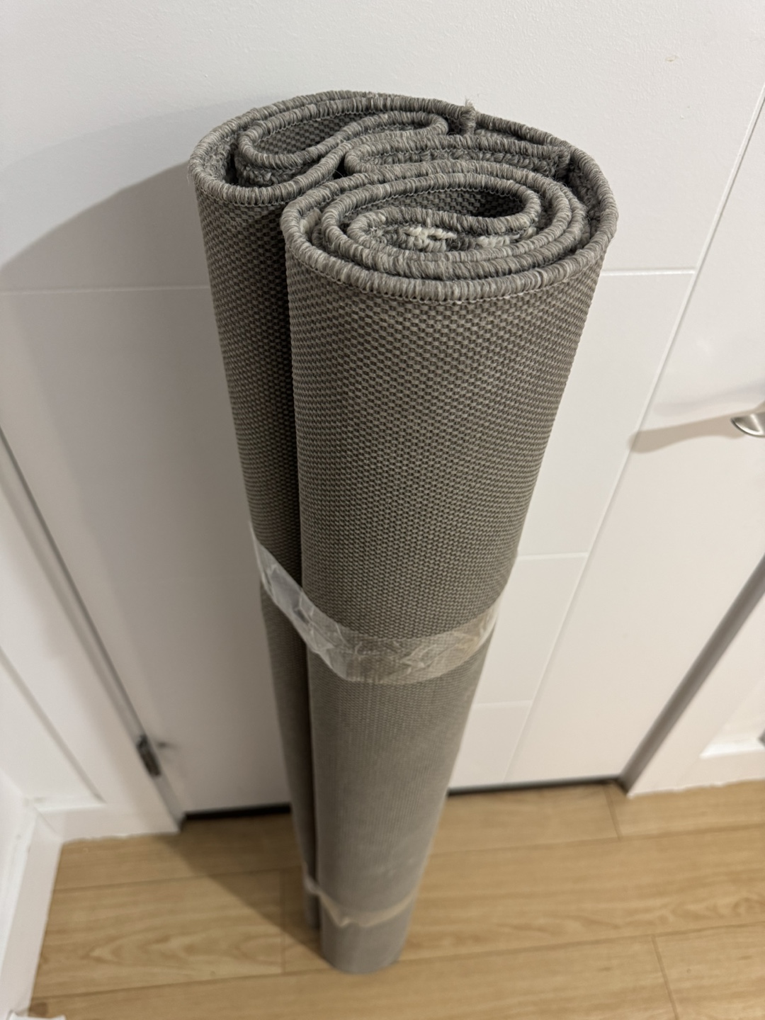 Grey and White Striped Rug - photo 5