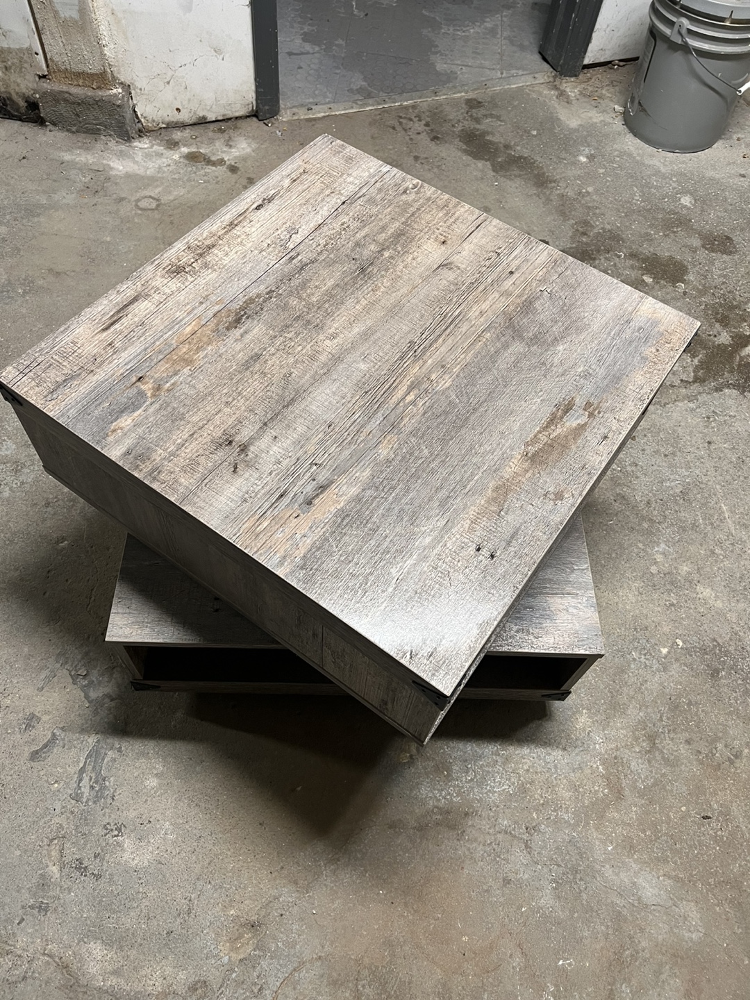 Nested Coffee Table Set - Gray Wood Look