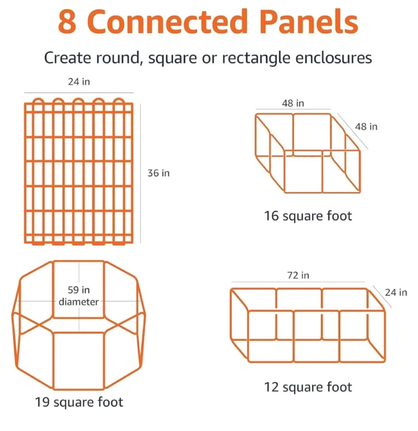 Amazon Basics Foldable Octagonal Pet Playpen / Fence Pen - 36"H image indicator(3)