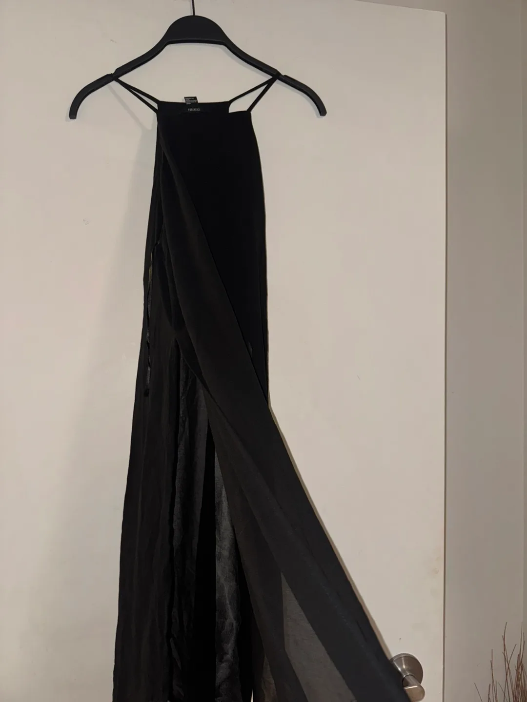 Forever 21 Black Sheer Overlay Dress thumbnail