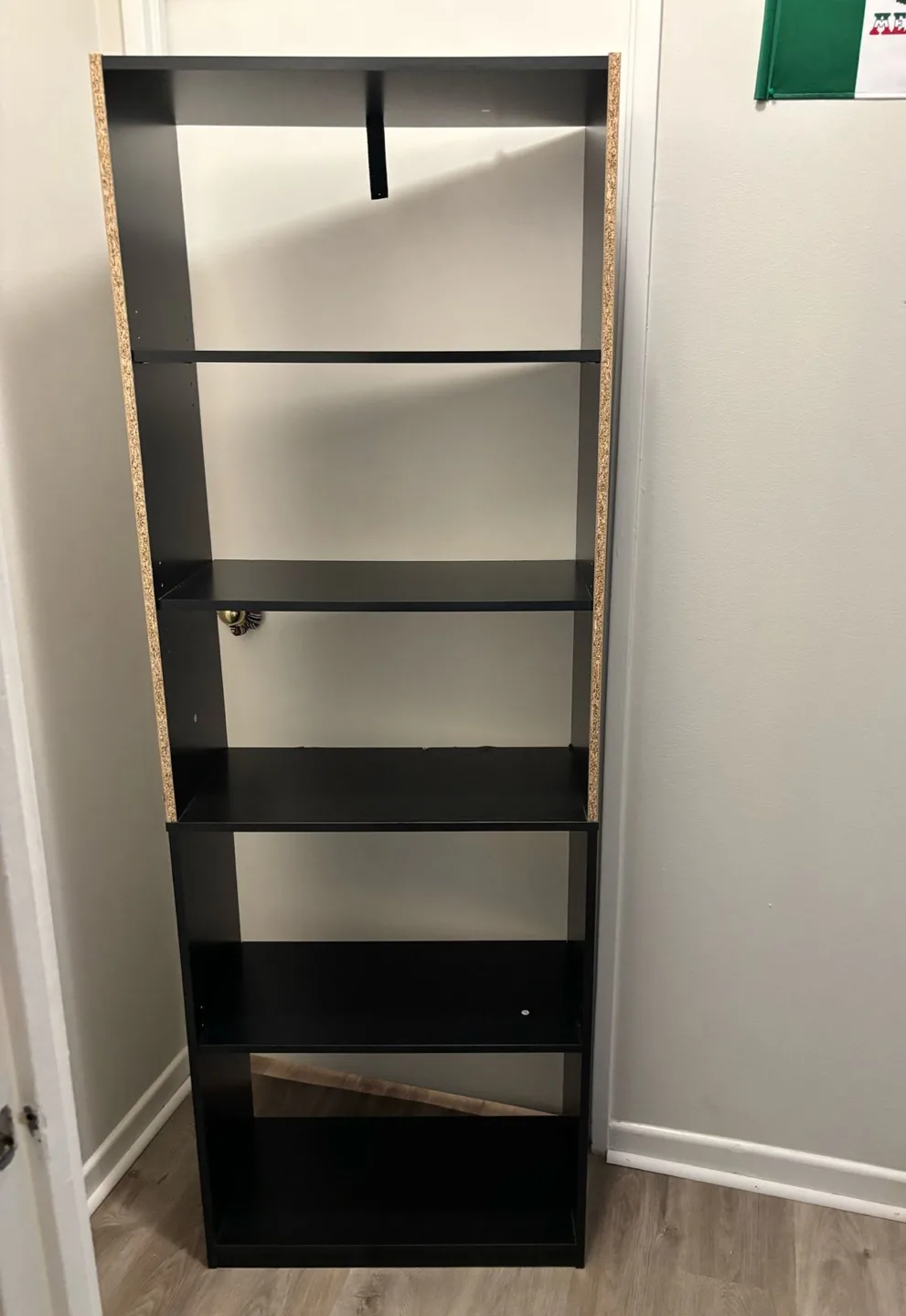 Two Bookcases - One Brown, One Black image indicator(2)