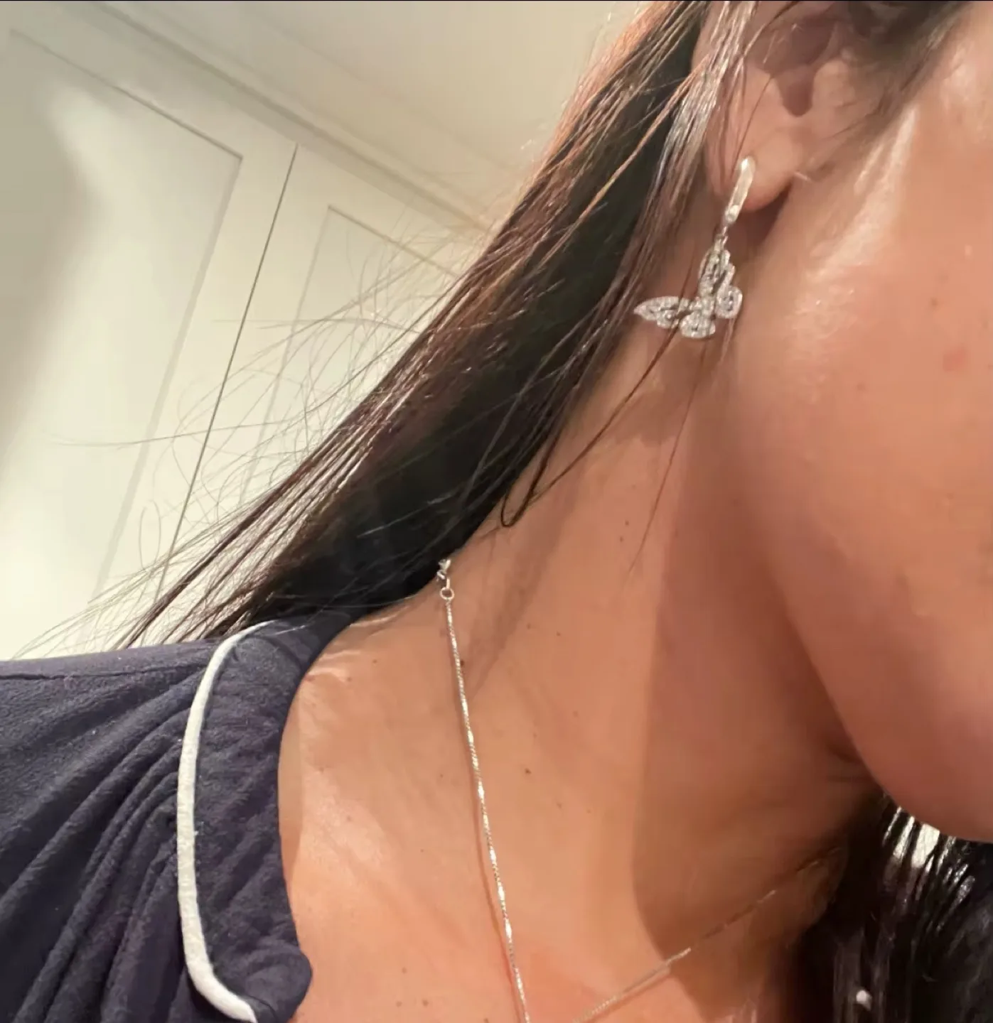 Gorgeous 925 silver Butterfly Earrings image indicator(3)