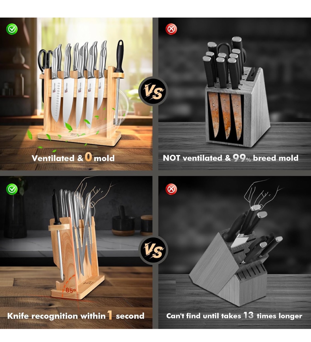 SYOKAMI 14 piece knife set. Barely used! - photo 2