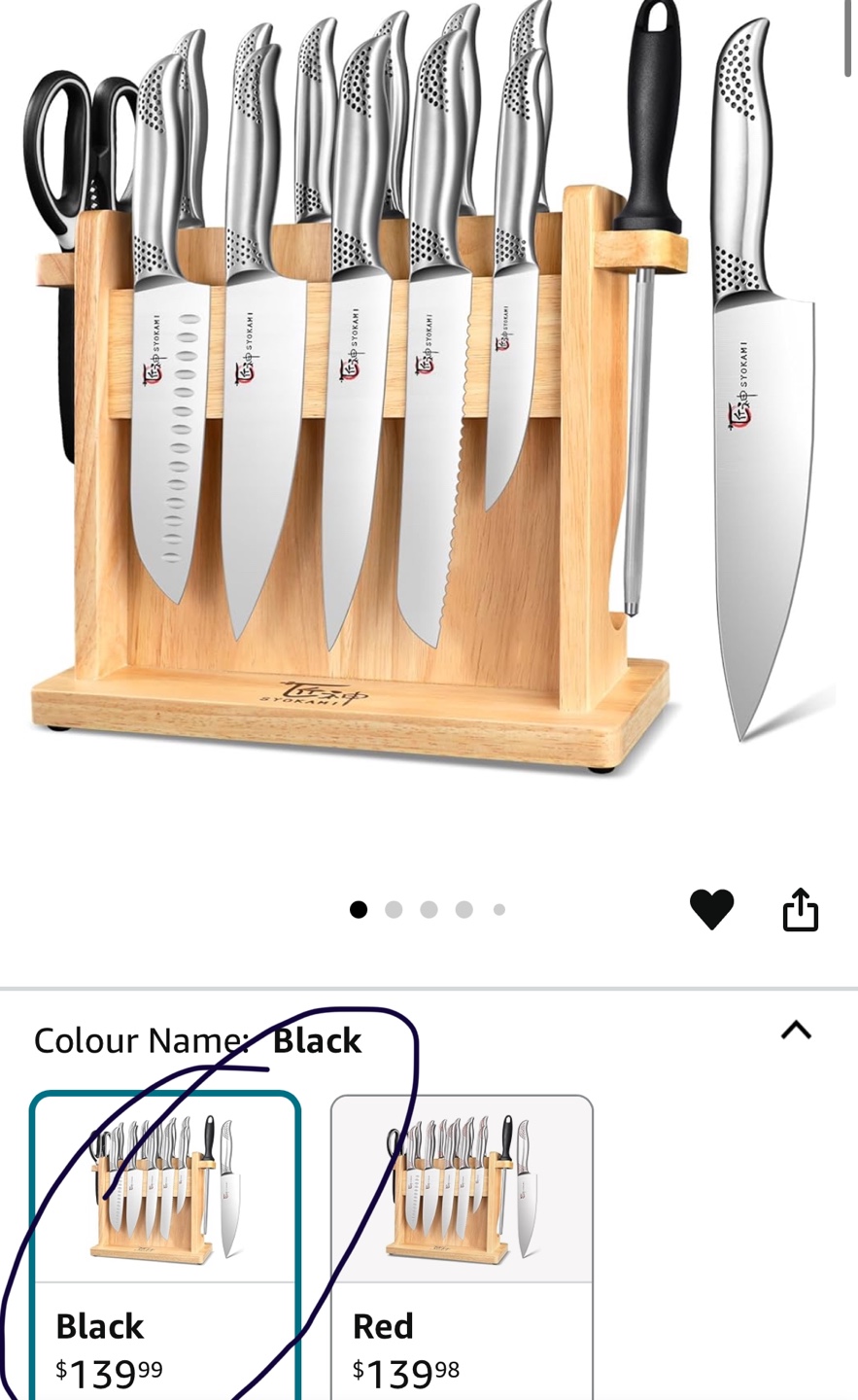SYOKAMI 14 piece knife set. Barely used! - photo 3