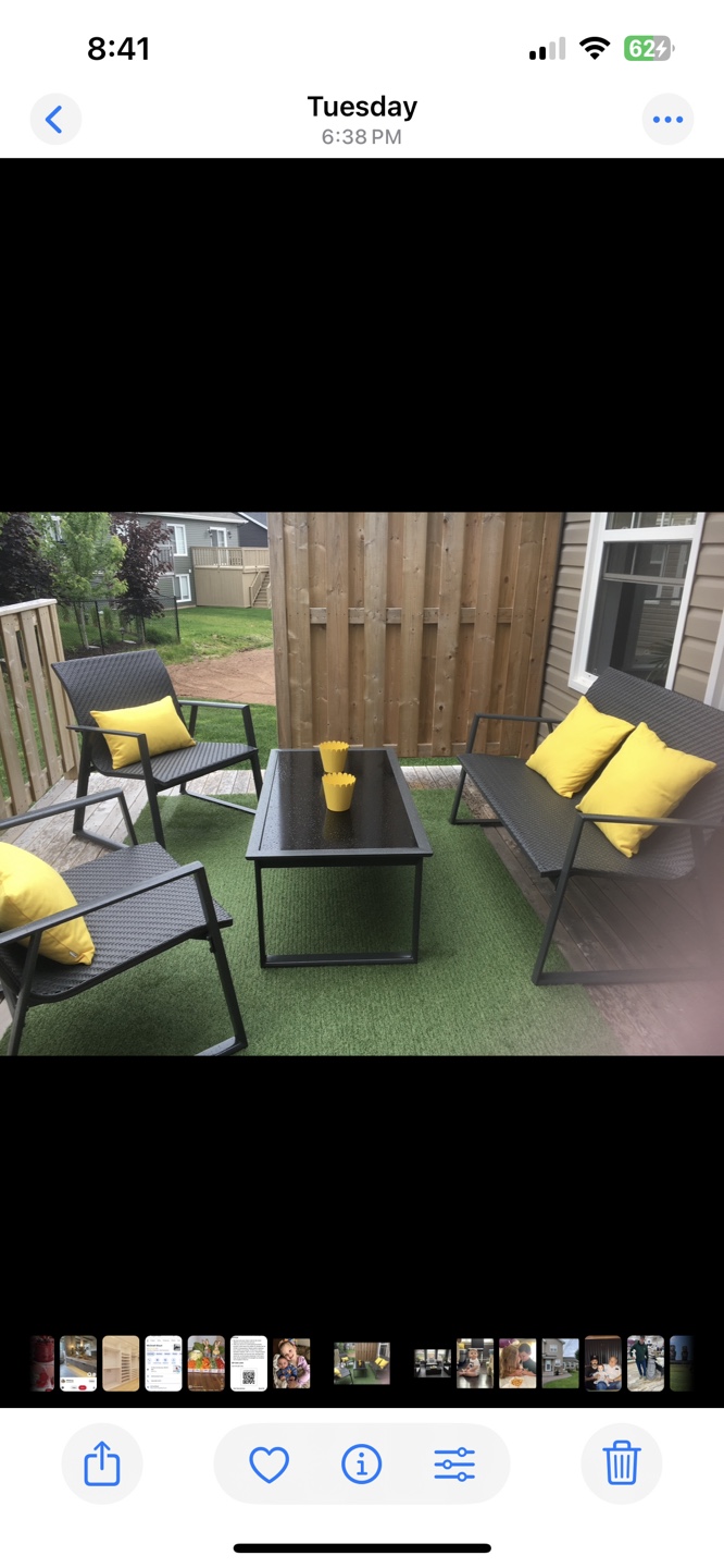 4- Piece Patio Conversation Set with Coffee Table