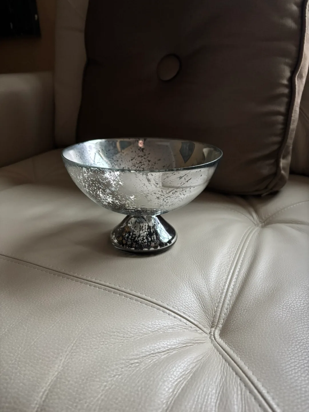 Silver Mercury Glass Bowl image indicator(2)