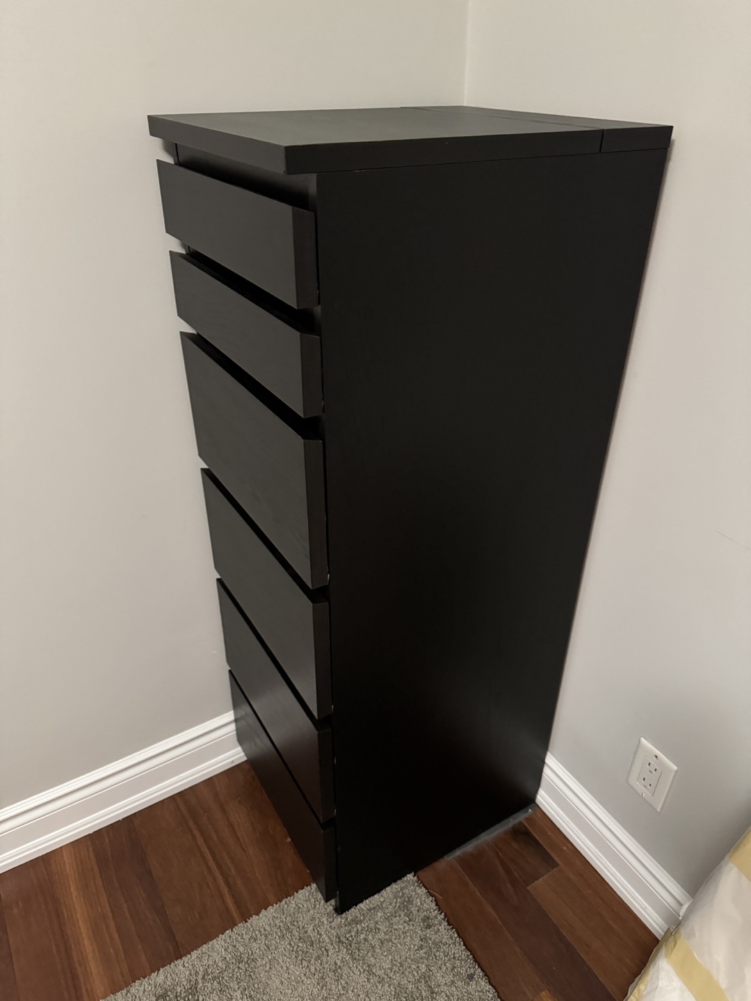 IKEA MALM 5-Drawer Chest - Black-Brown - photo 3