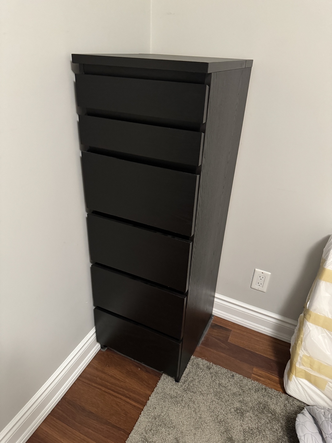 IKEA MALM 5-Drawer Chest - Black-Brown - photo 2