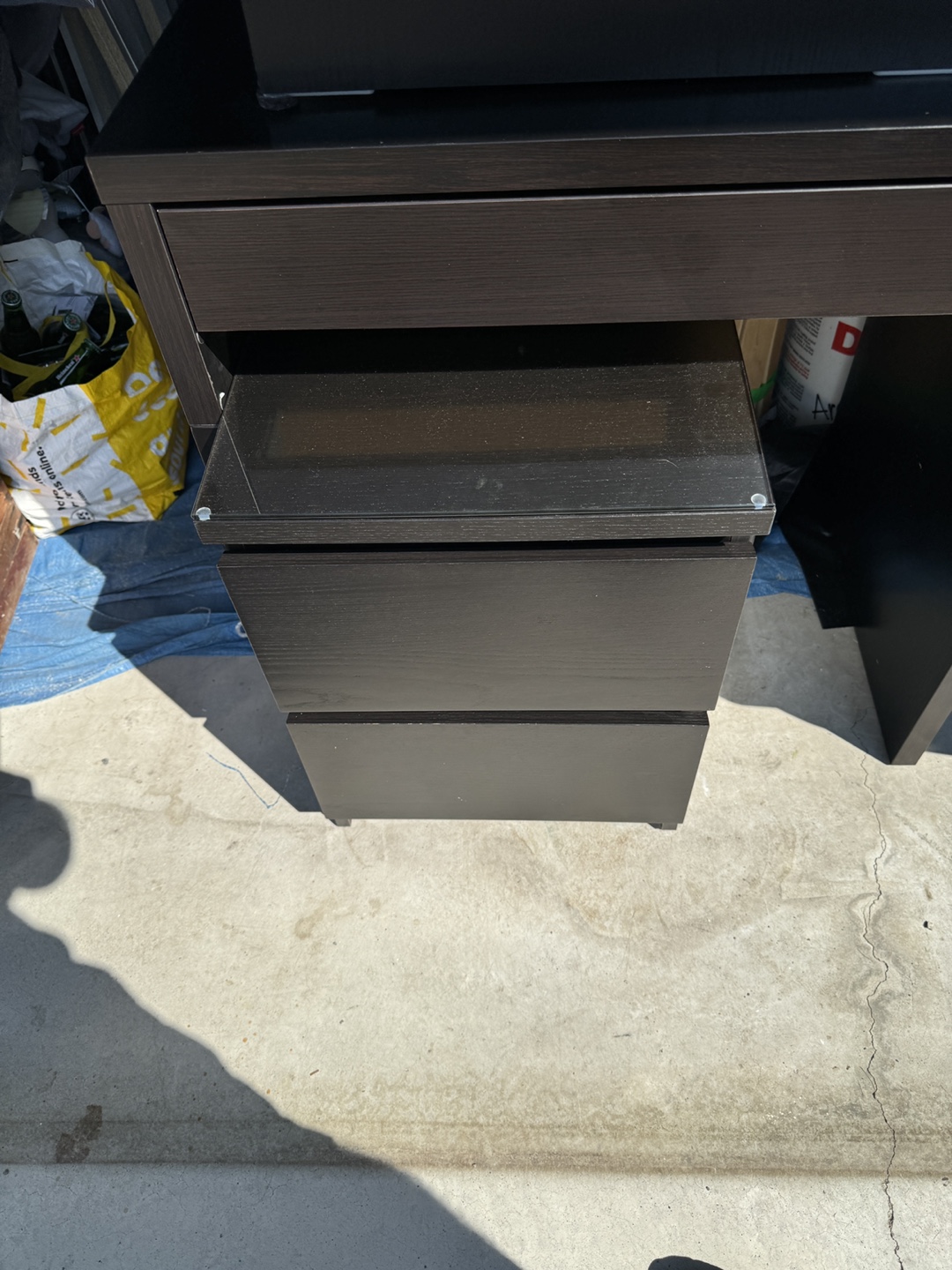 IKEA MALM Black-Brown 2-Drawer Nightstand - photo 2
