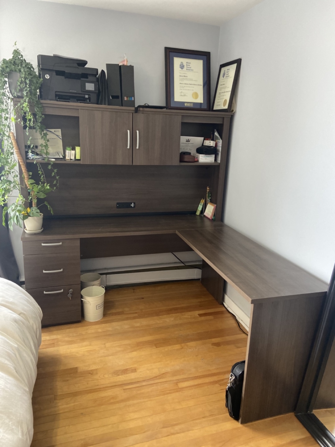 Bestar L-Shaped Executive Desk with Hutch - photo 2