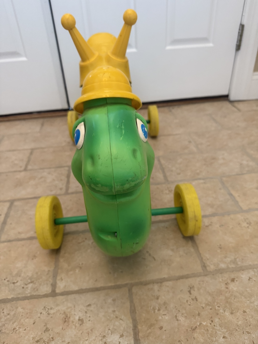 Vintage Hasbro Green Inchworm Ride-On Toy