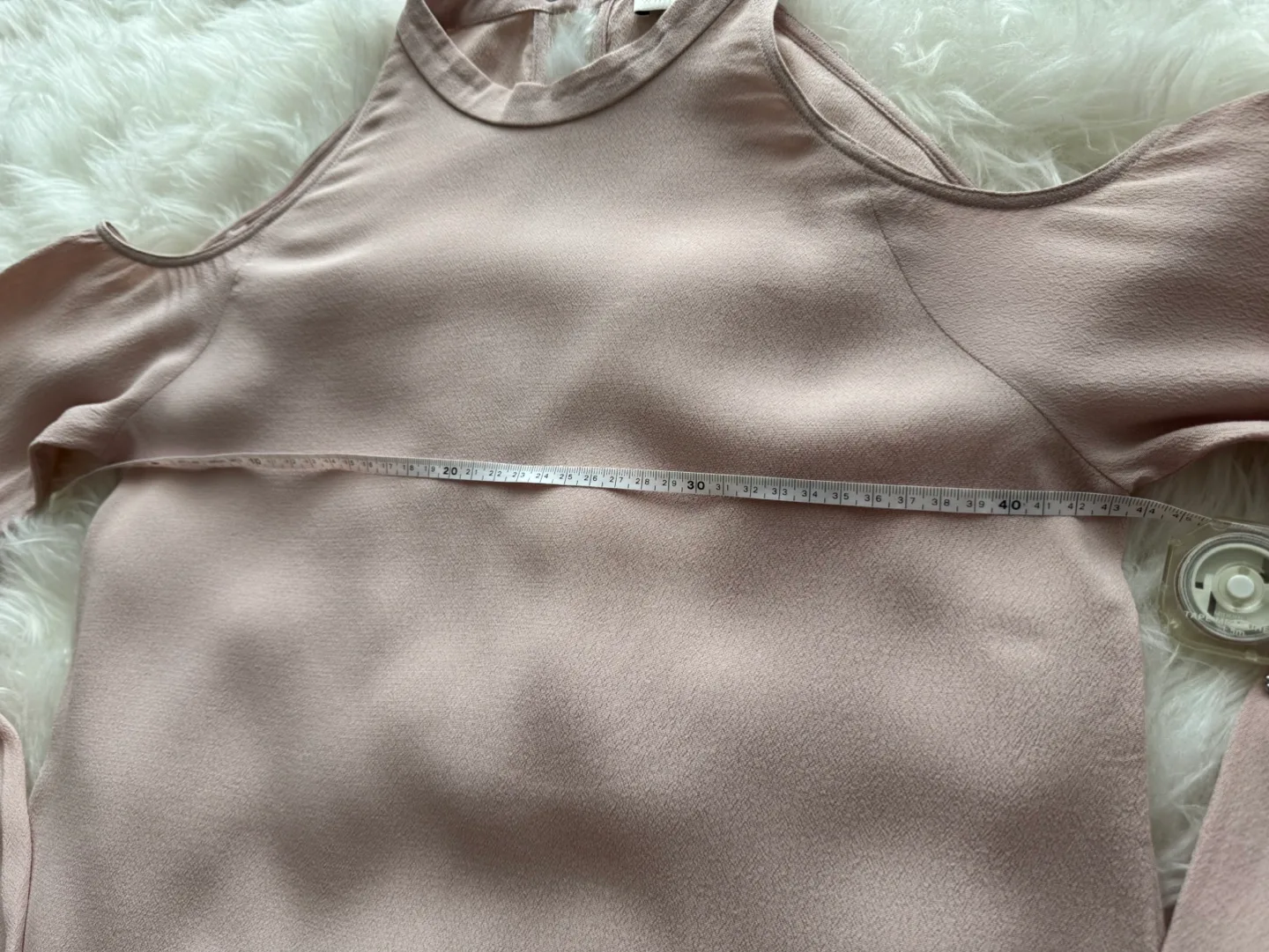 Willfred Free People Blush Pink Cold Shoulder Blouse XS image indicator(4)