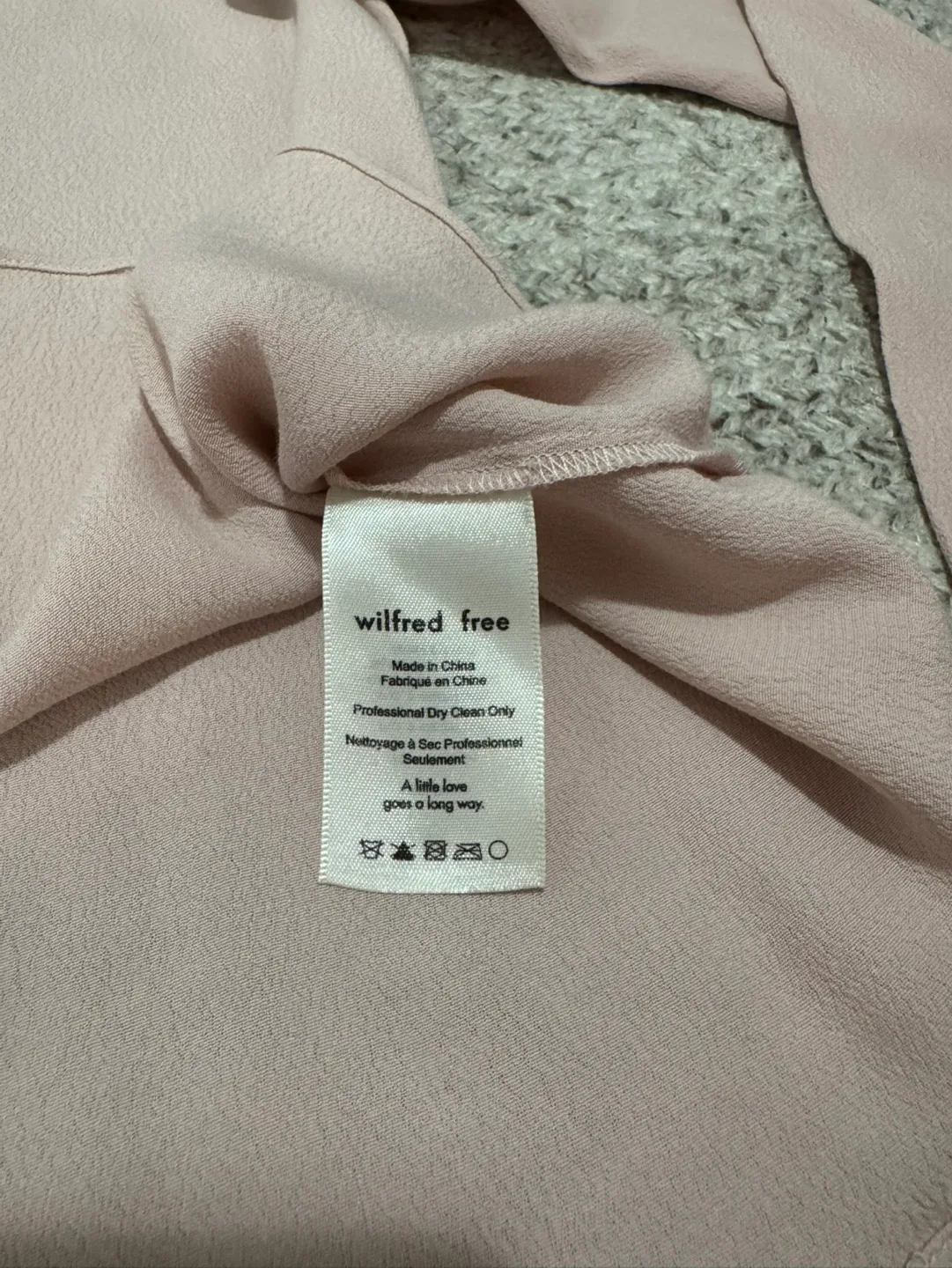 Willfred Free People Blush Pink Cold Shoulder Blouse XS image indicator(8)