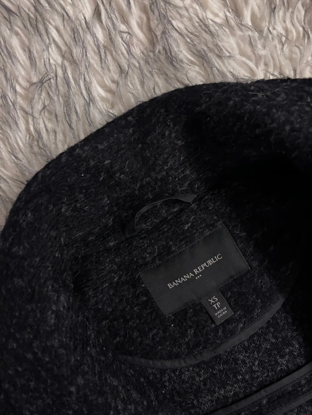 Banana Republic Knit Cocoon Coat - Black image indicator(6)