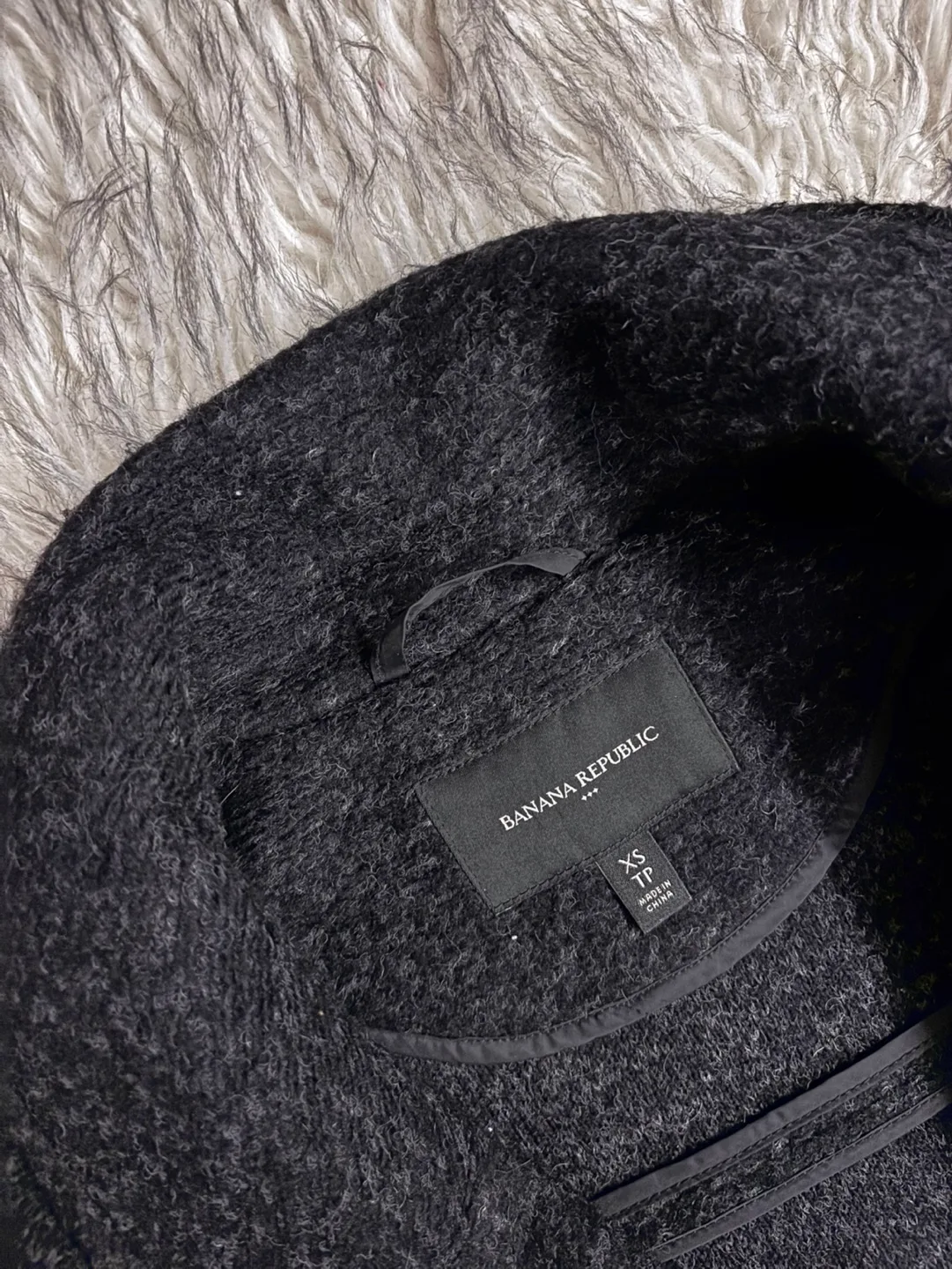 Banana Republic Knit Cocoon Coat - Black image indicator(5)