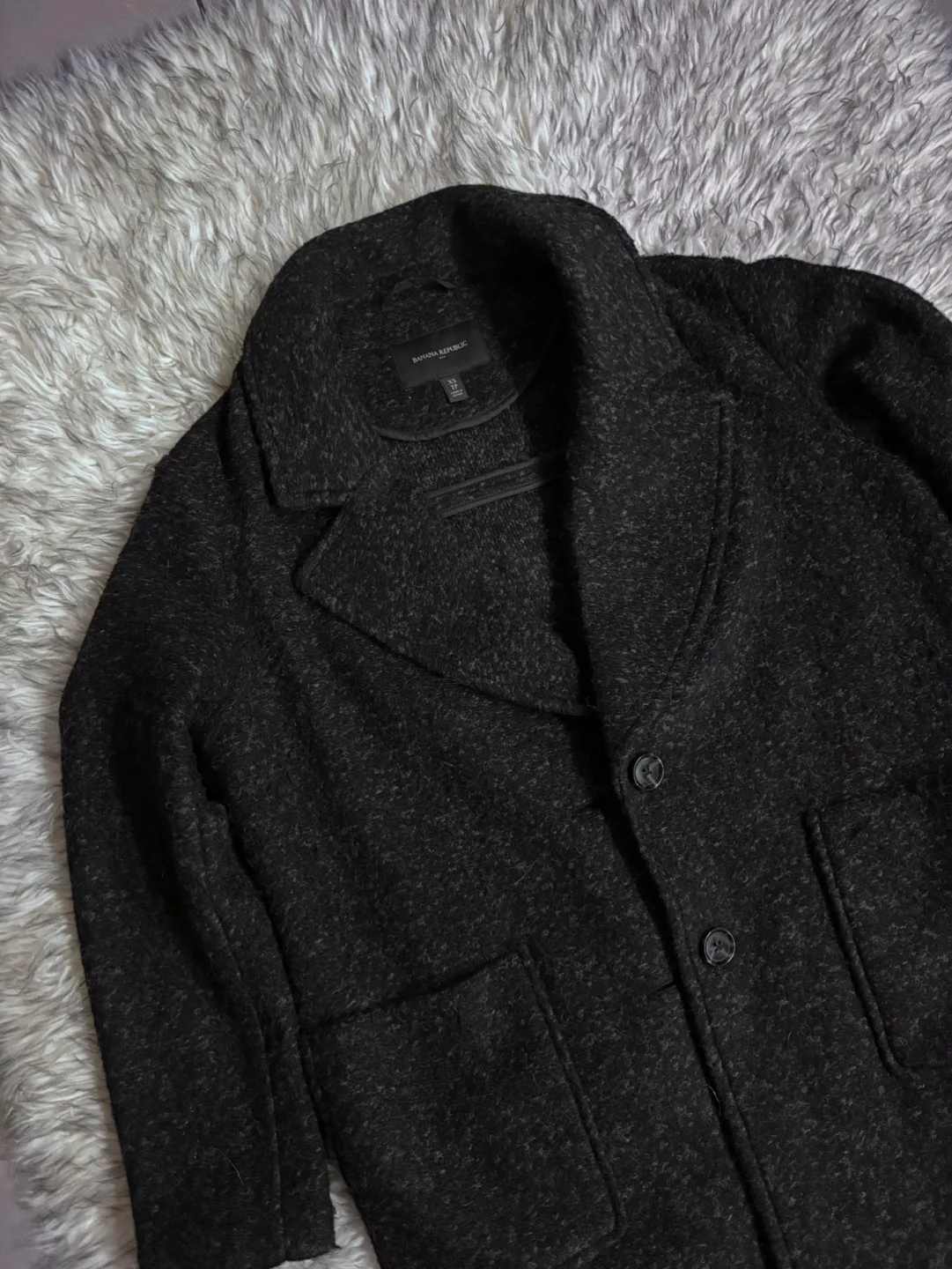 Banana Republic Knit Cocoon Coat - Black image indicator(2)
