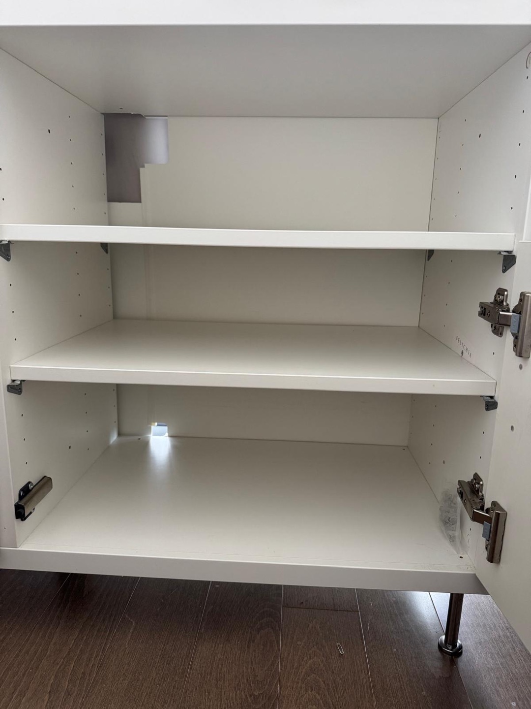 White Two-Door Media Console - photo 2