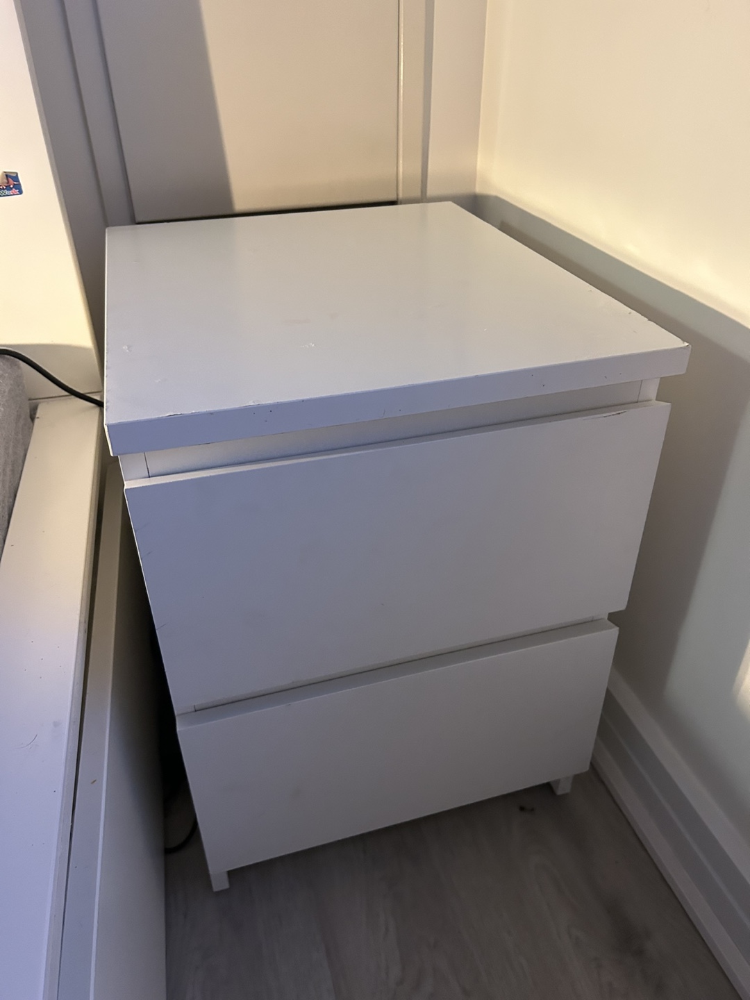 IKEA MALM Two-Drawer Nightstand - White - photo 4