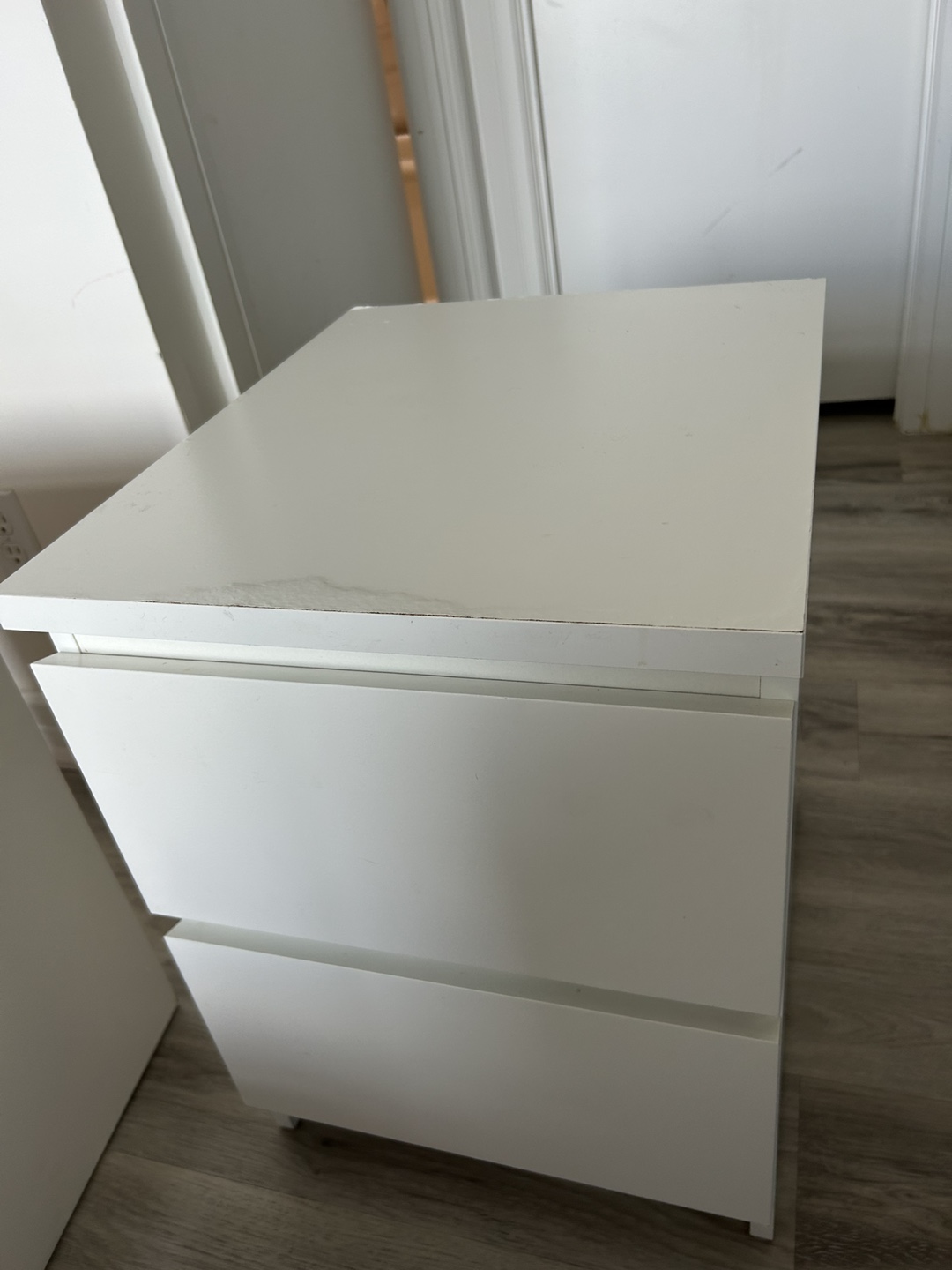 IKEA MALM Two-Drawer Nightstand - White
