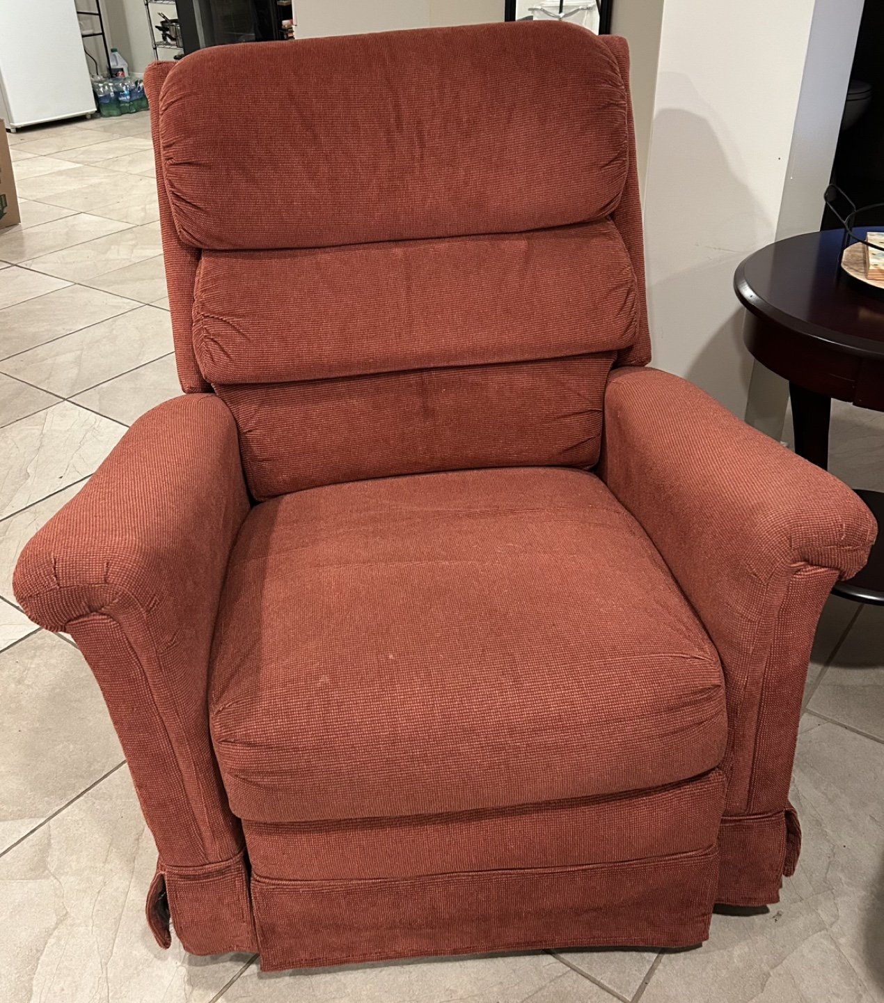Recliner Chair - Pink Corduroy