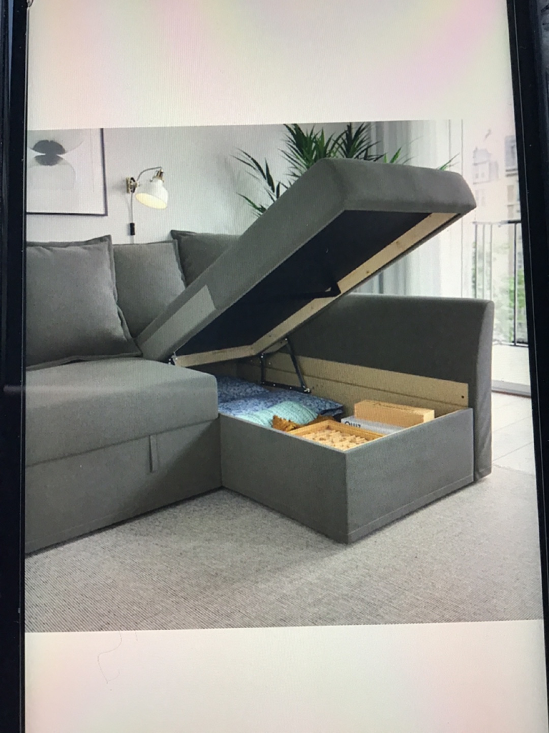 IKEA Friheten Corner Sofa-Bed with Storage - photo 2