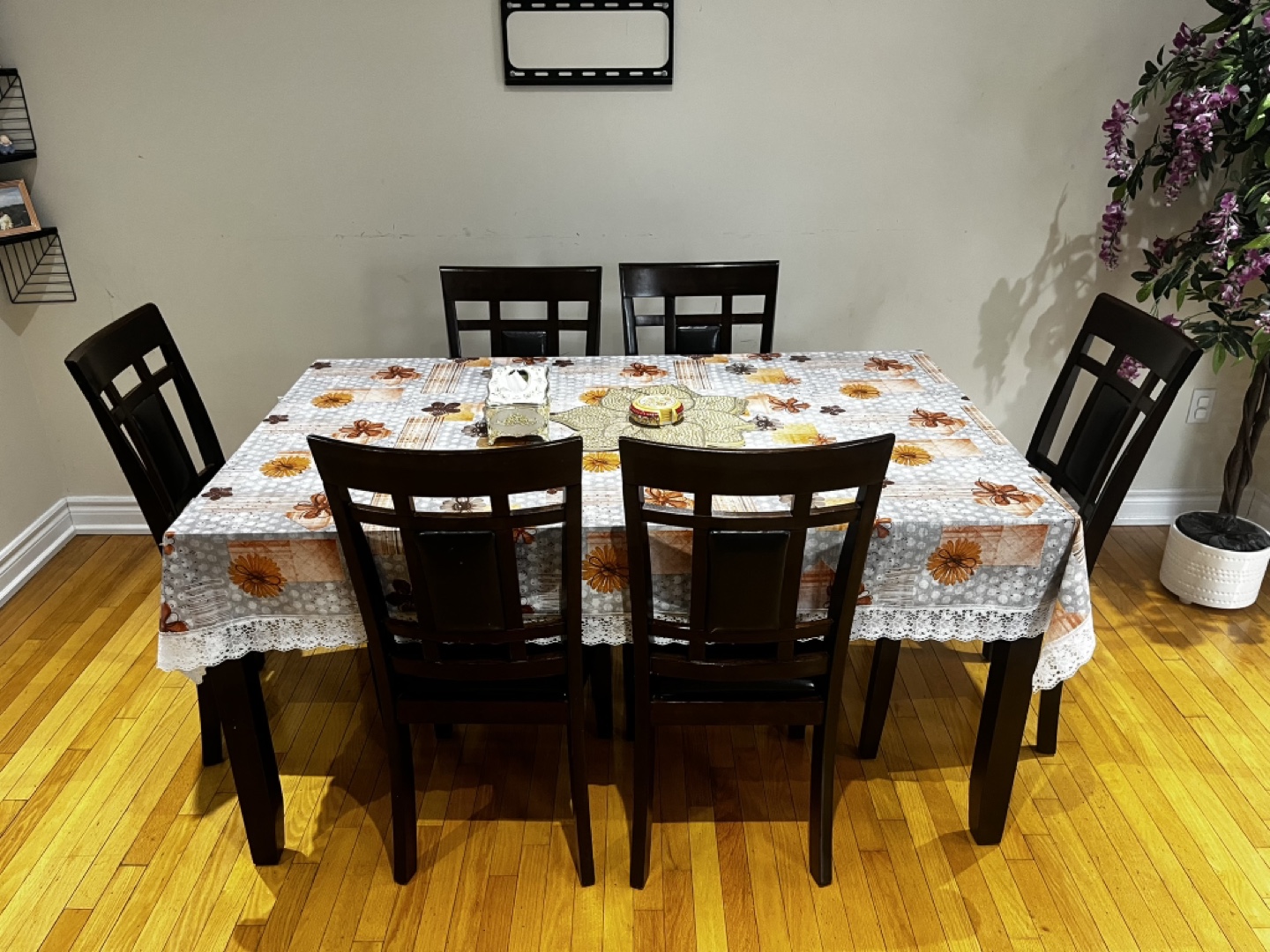 Moving Sale 6-Piece Dining Set - Dark Brown Wood - photo 2