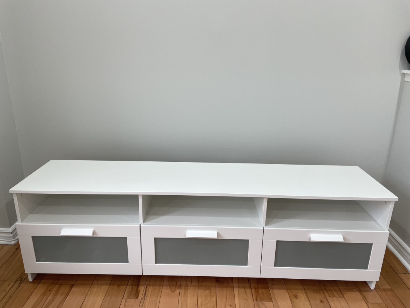 IKEA - BRIMNES White TV Stand with Three Drawers