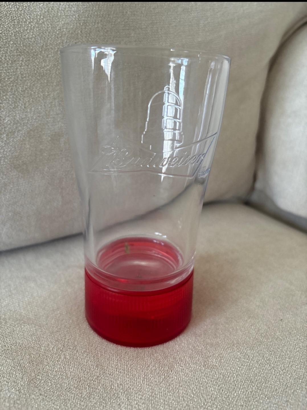 Budweiser Red Light Up Glass - photo 2