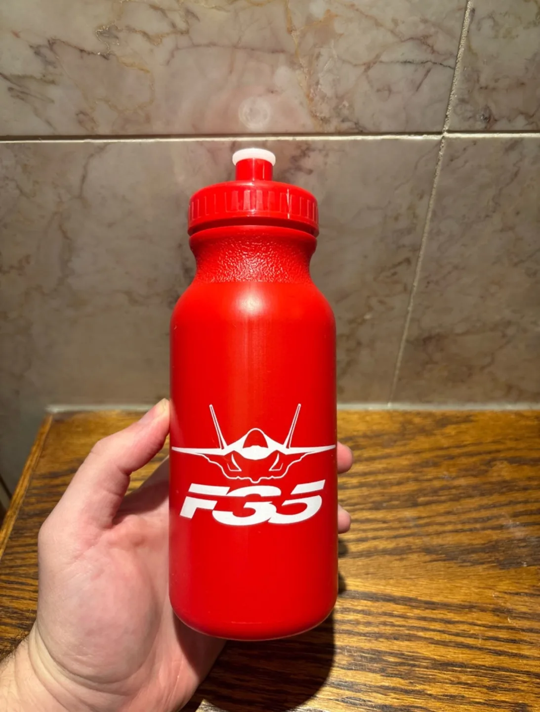 Lockheed Martin F-35 Red Water Bottle thumbnail