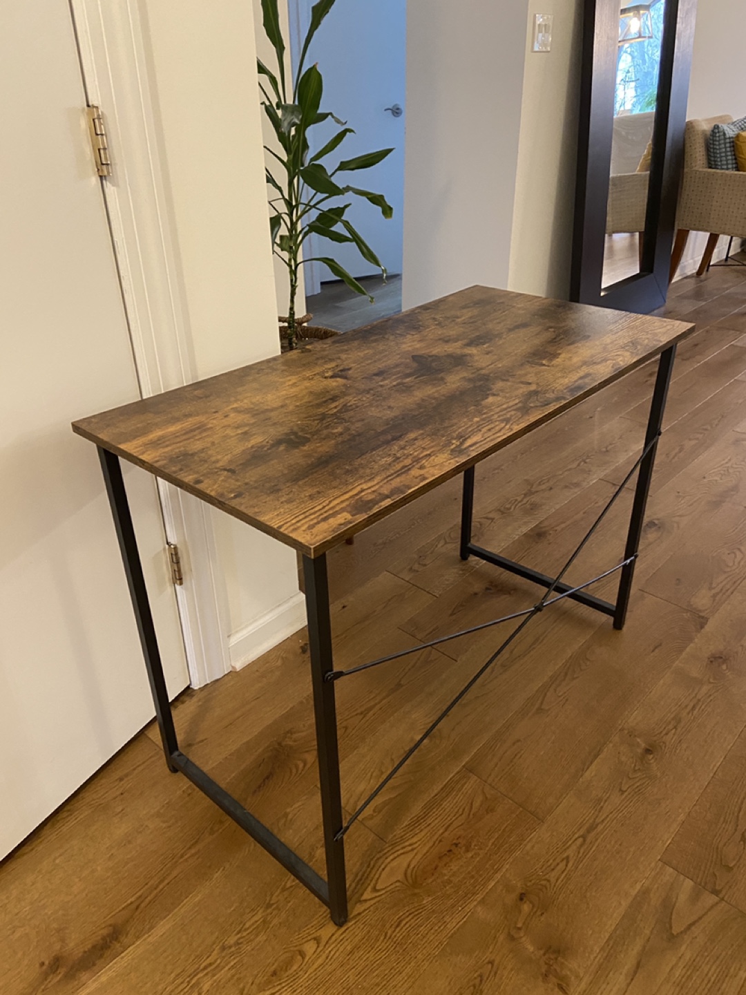 Writing Desk with Black Metal Frame