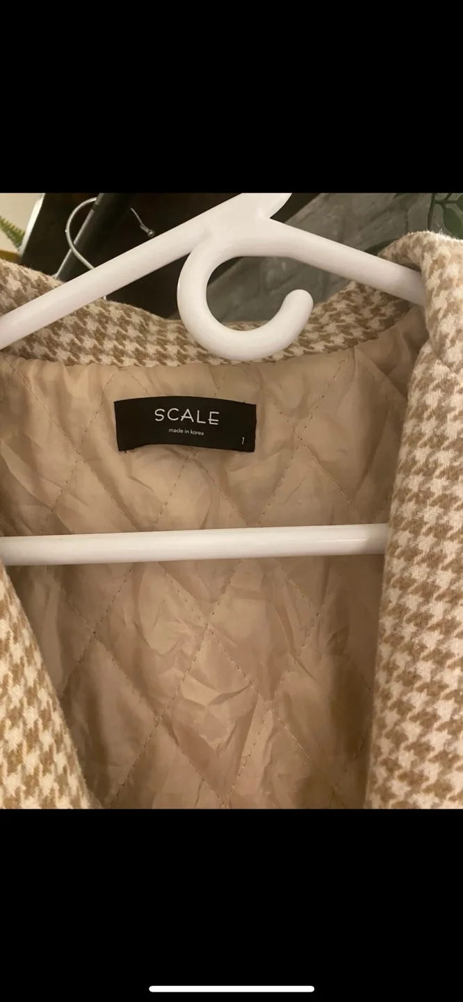SCALE Brown Houndstooth Blazer Jacket Size 1 image indicator(3)