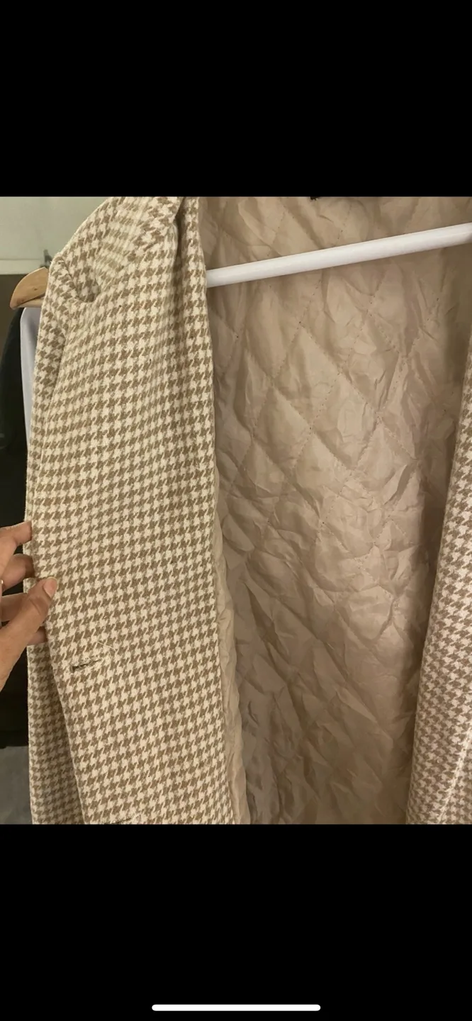 SCALE Brown Houndstooth Blazer Jacket Size 1 image indicator(4)