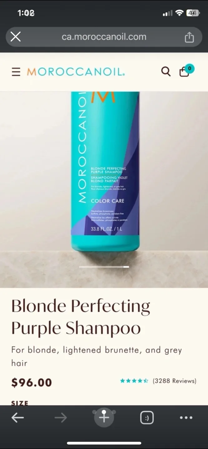 Moroccanoil Blonde Perfecting Purple Shampoo 1L image indicator(2)