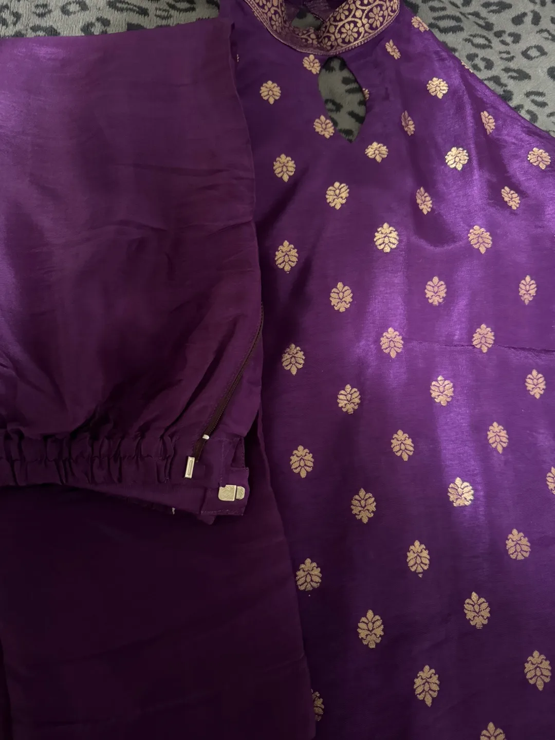 Purple  stylish kutra with pant thumbnail