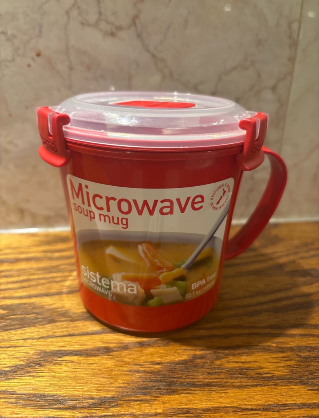 Sistema Microwave Soup Mug - Red