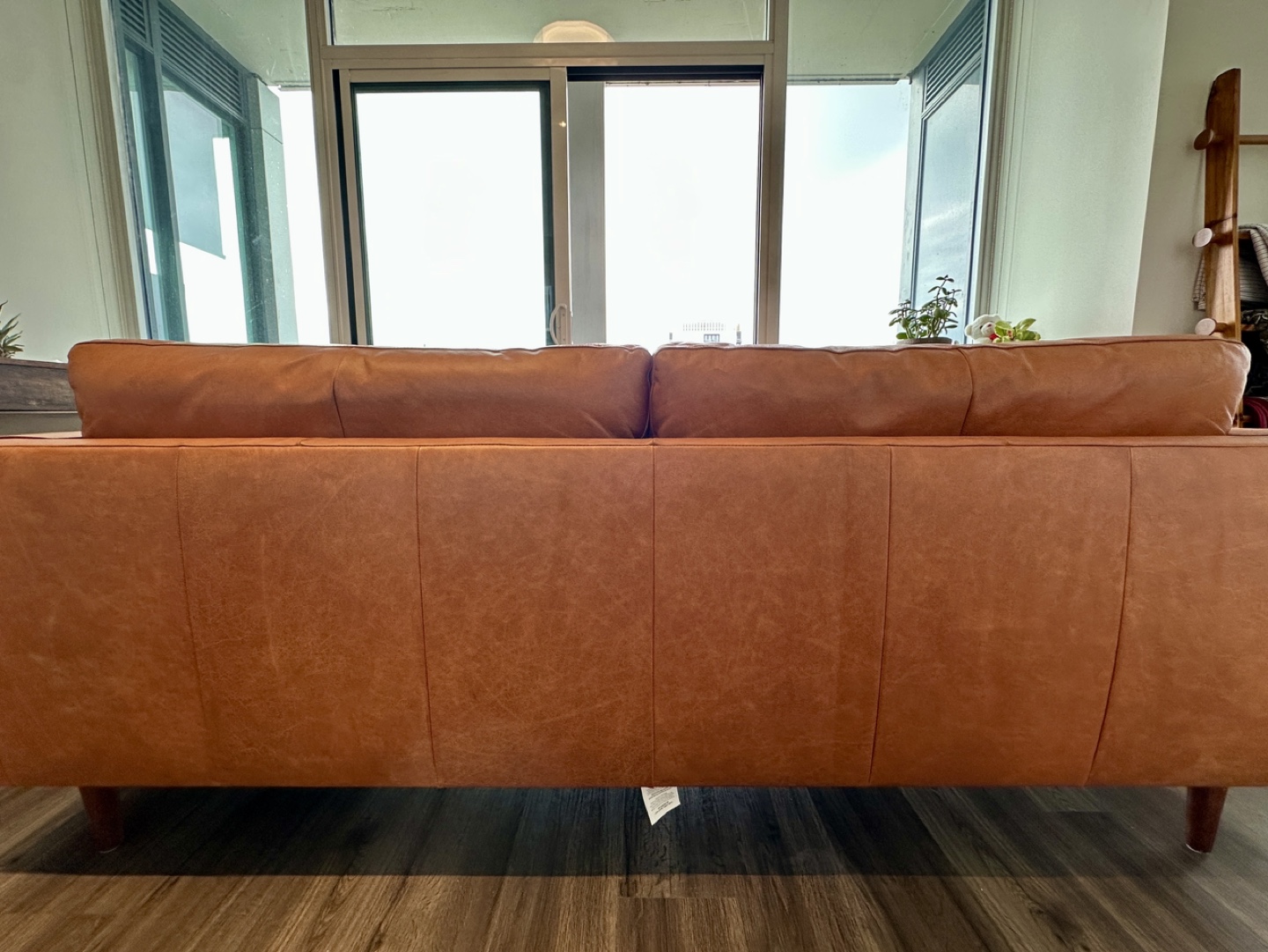 Mid-Century Modern Leather Sofa - photo 4
