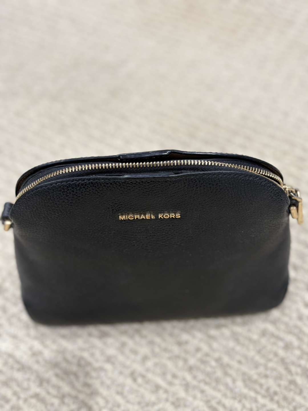 Michael Kors Black Leather Crossbody Bag