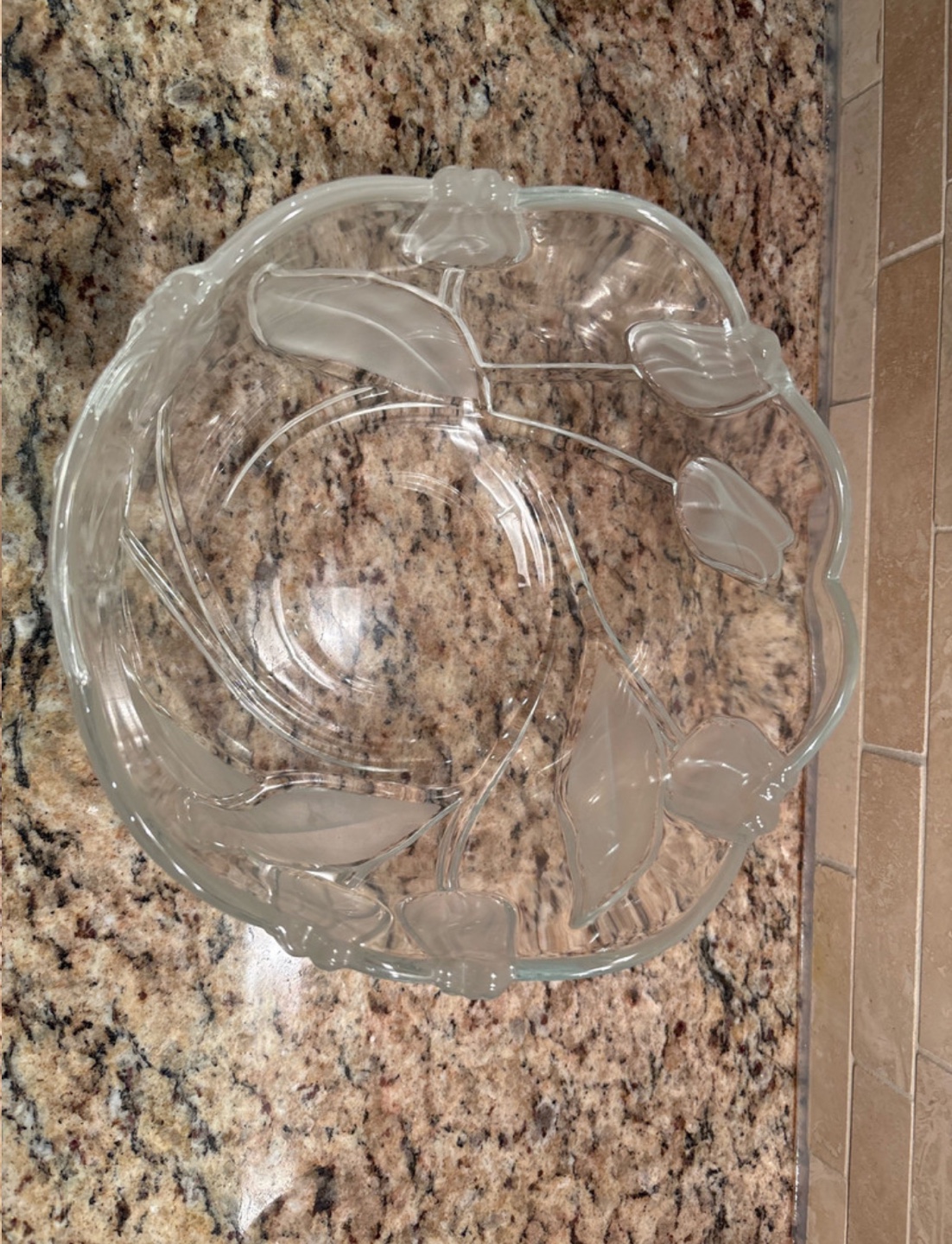 Frosted Glass Tulip Bowl - photo 3