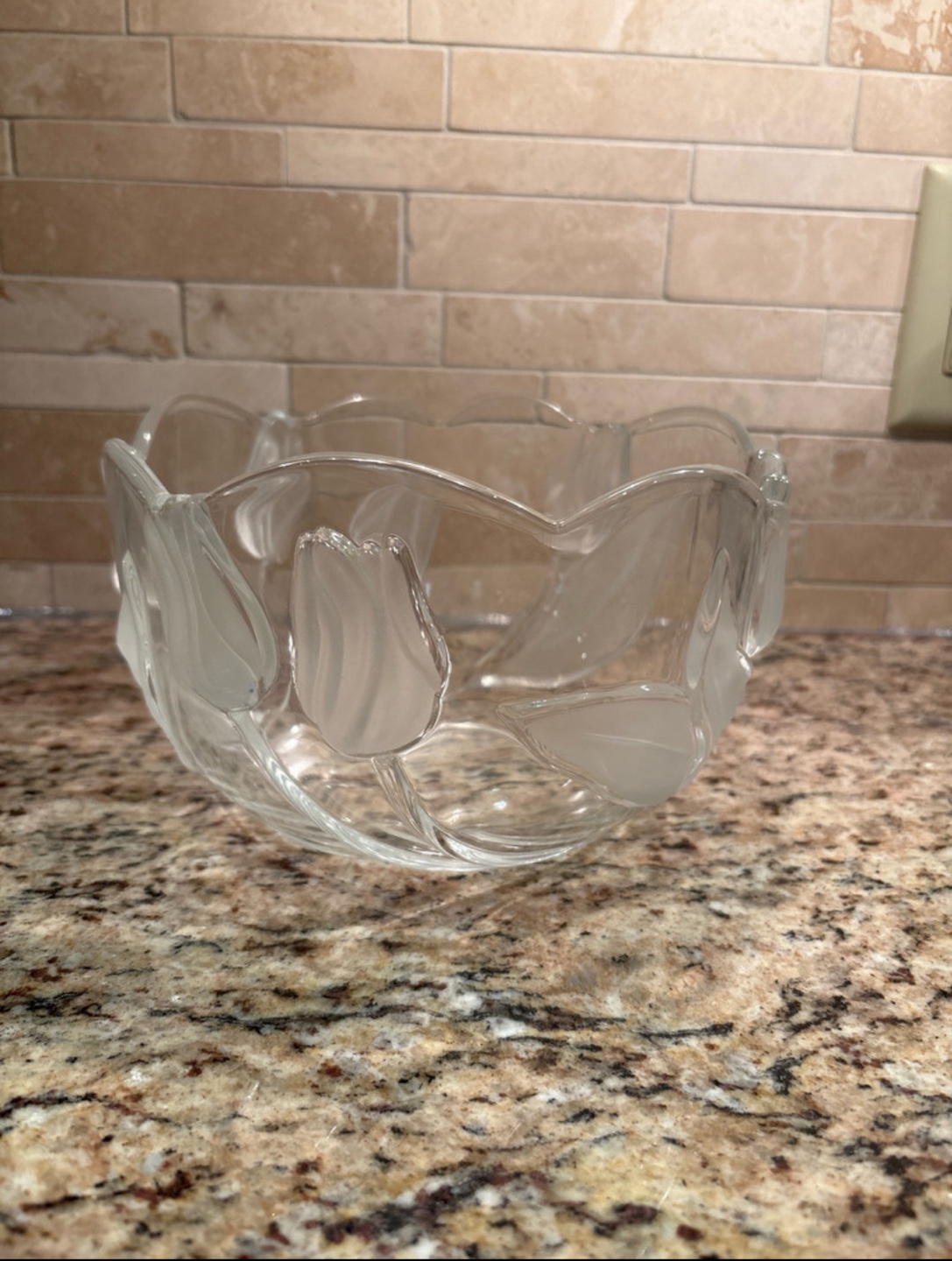 Frosted Glass Tulip Bowl